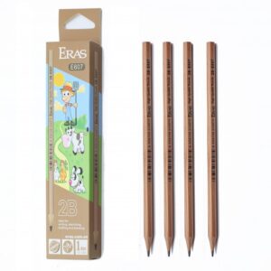 Bút chì đen 2B, vỏ gỗ (12c/Hộp) E607