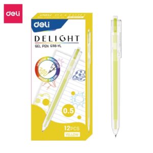 G118-YL_Bút Gel bấm_0.5 mm_Màu vàng E
