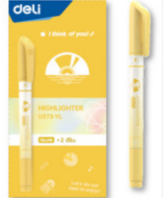 U373-YL_BÚT NHỚ DÒNG_2 ĐẦU_MÀU VÀNG E