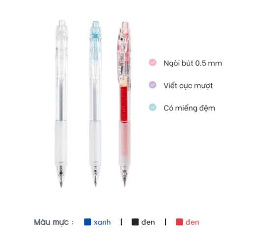 G057-RD_Bút gel bấm_Ngòi 0.5mm_Màu đỏ E