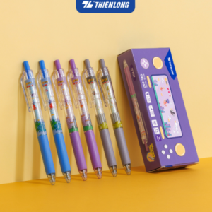 Bút gel GEL-057/KM tím-xanh-đen H10+2