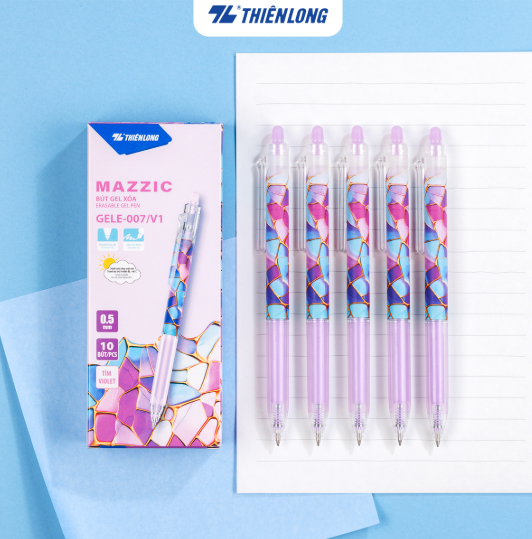 Bút gel xóa được GELE-007/VI tím hộp 10