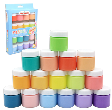 16 chai màu vẽ Pastel Acrylic 20ml