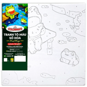 Tranh Tô Màu Số Hóa Pond Frogs 20x20cm