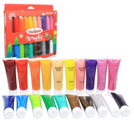 20 tuýp màu vẽ Acrylic 20ml