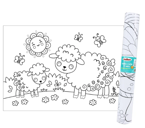 Tranh cuộn tô màu A3