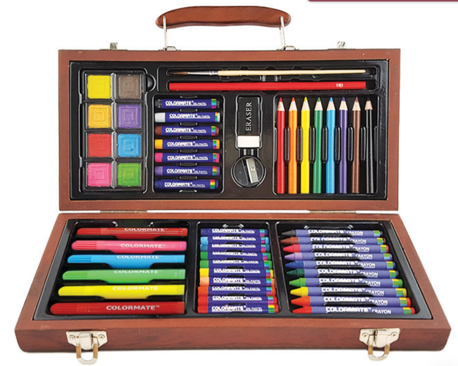 Bút màu hộp gỗ M 55