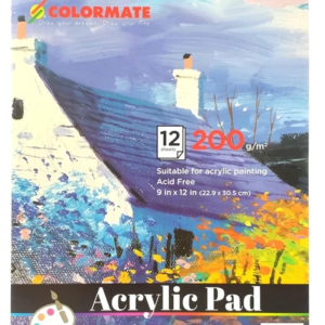 Tập Giấy Vẽ Acrylic Pad A4 Định Lượng 200GMS 12 Tờ