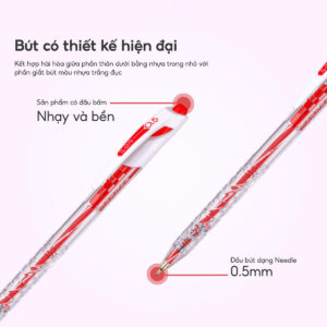 Bút bi TL-079 hộp 20 đỏ