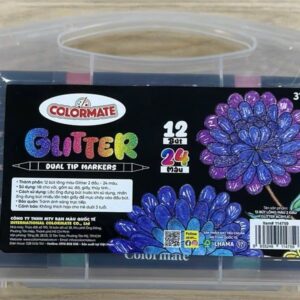 12 Bút lông 2 đầu Glitter Acrylic