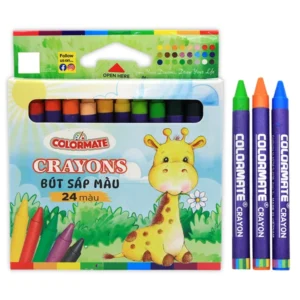 Bút Sáp Màu 24 Cây Hộp Giấy