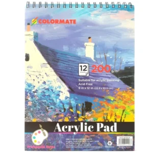 Tập Giấy Vẽ Acrylic Pad A4 Định Lượng 200GMS 12 Tờ