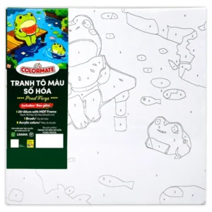 Tranh Tô Màu Số Hóa Pond Frogs 20x20cm
