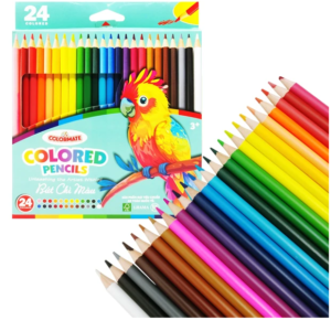 Hộp giấy 24 cây chì thân màu