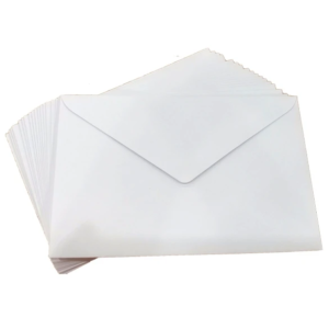 Bao thư trắng nắp xéo có keo 10.8*16.5 cm (20 cái/lốc)