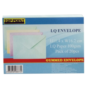 Bao thư màu có keo Toppoint 11.4x16.2cm - xanh (20 cái/xấp)