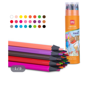 7073-24_Bút chì màu nhựa xóa được_24 màu